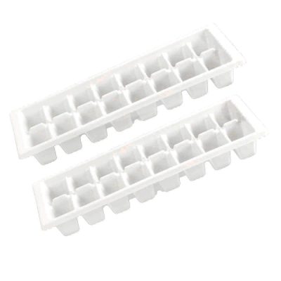 Set de 2 Moldes de 16 Cavidades para Hielo Color Blanco