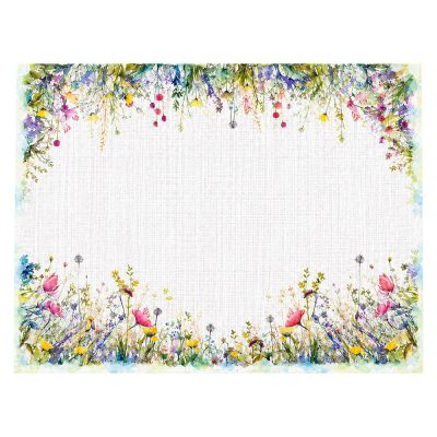 Individual con Diseño Flores para Mesa de Comedor de 35 x 50 cm Multicolor