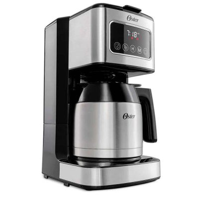 Cafetera Térmica Programable con Pantalla Táctil para 8 Tazas Color Plateado