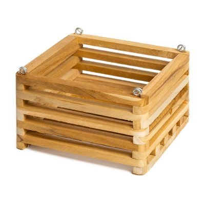 Maceta Colgante Cuadrada de Madera No. 8 para Decoración o Arreglos