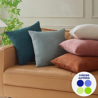 Cojín Relleno 40 x 40 cm Material Corduroy Colores Surtidos