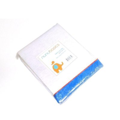 Sábana Ajustable Nunubasics para Corral de Algodón Jersey Color Blanco