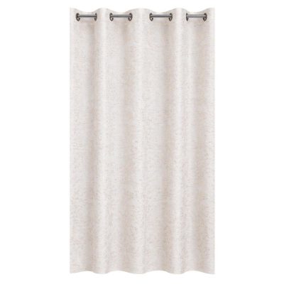 Cortina Jacquard de 140 x 229 cm Beige con Diseño Texturizado