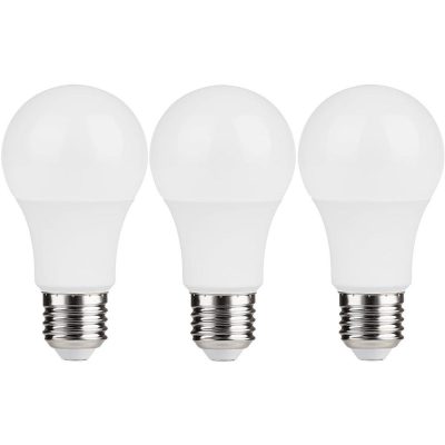 Paquete de Bombillas LED A60 Luz Cálida 12W, 3 Unidades