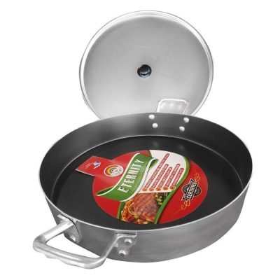 Olla Arrocera de Aluminio con Tapadera para Cocción Uniforme