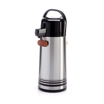 Termo de 1.9 L de Acero Inoxidable con Bomba Dosificadora Color Plateado y Negro