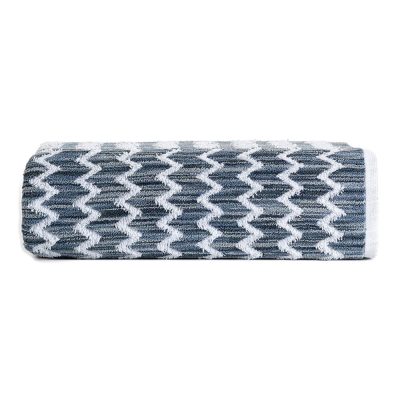 Toalla de Playa 150 x 90 cm Color Blanco Diseño Zigzag