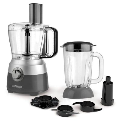 Procesador de Alimentos y Licuadora 2 en 1 para 10 Tazas Color Gris