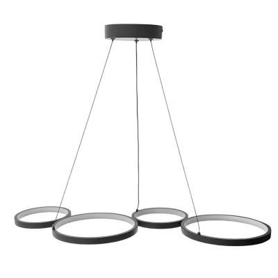 Lámpara Colgante LED 4 Luces Negra 3000 K
