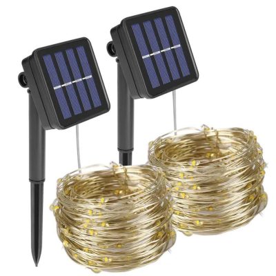 Serie de Luces con Panel Solar 12 Metros
