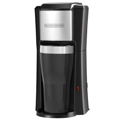 Cafetera Personal con Vaso para 2 Tazas Color Negro