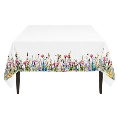 Mantel Cuadrado con Diseño Flores para Comedor de 180 x 180 cm Multicolor