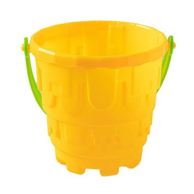 Cubeta Molde para Castillo de Arena Color Amarillo
