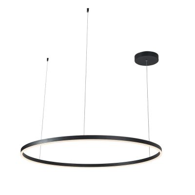 Lámpara Colgante LED Circular Negra 150 cm
