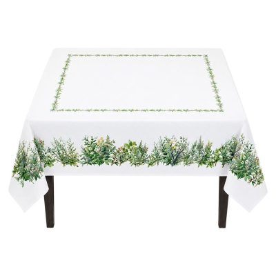 Mantel Cuadrado con Diseño Jardín para Comedor de 180 x 180 cm Verde
