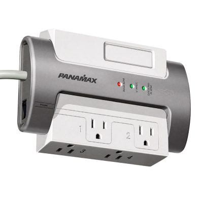 Protector de Sobretensiones con 4 Salidas CA 1800 W en Color Gris