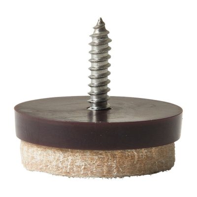 Patines de Fieltro con Tornillo para Muebles 28 mm Color Beige 4 Pzas
