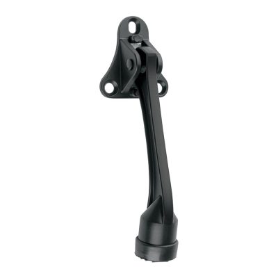 Tope para Puerta Metálico con Goma 13 cm Color Negro