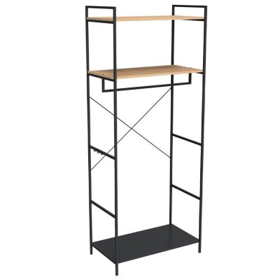 Estante Tipo Perchero Spaceo 200 x 80 x 45 cm de Metal Color Negro