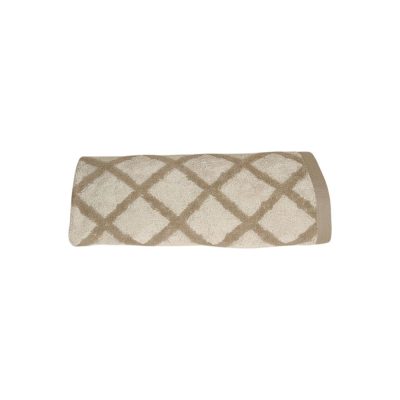 Toalla Diseño Jacquard Rombos Color Beige - Varios Tamaños
