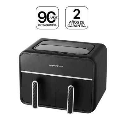 Freidora de Aire Negro con Doble Canasta y Panel Digital