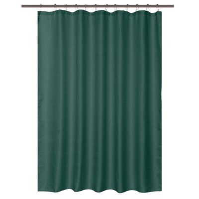Set de Cortina para Baño con Liner y Ganchos 14 Piezas Diseño Texturizado Color Verde