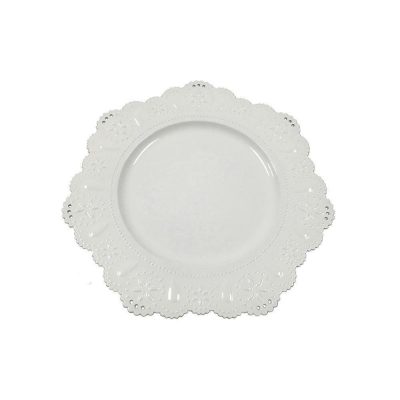 Plato Base de Porcelana de 32 cm Color Blanco