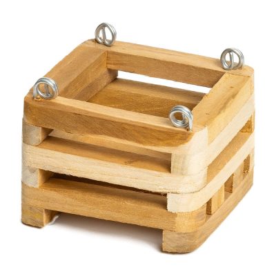 Maceta Colgante Cuadrada de Madera No. 4 para Decoración o Arreglos
