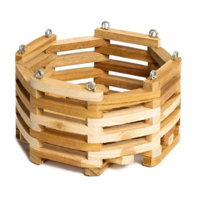 Maceta Colgante Octagonal de Madera No. 8 para Decoración o Arreglos