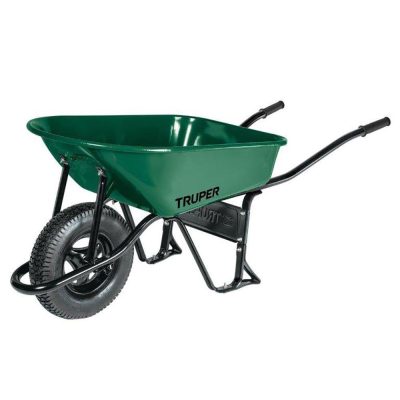 Carretilla de Metal Verde con Bastidor Tubular 4.75 Pies³