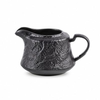 Cremero Slate de 9 Oz con Asa y Boquilla para Servir Color Negro