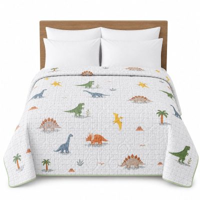 Cubrecama Pinsonic Tamaño Matrimonial con Diseño Dinos