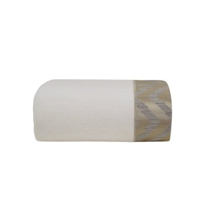 Toalla con Cenefa Decorativa Color Blanco y Dorado - Varios Tamaños