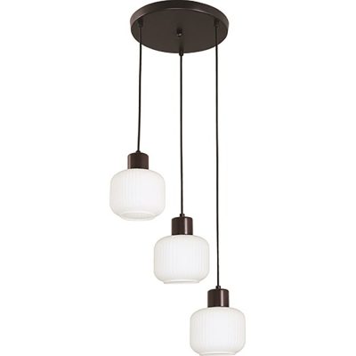 Lámpara de Colgar 3 Luces con Pantallas de Vidrio