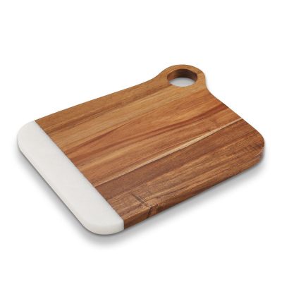 Tabla para Servir de Madera y Mármol de 35.8 x 27.5 cm con Diseño Decorativo