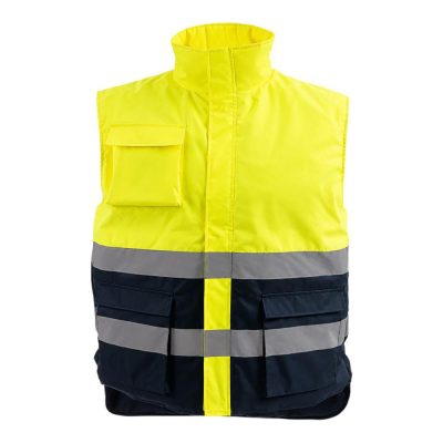 Chaleco Acolchado Reflectivo de Alta Visibilidad Amarillo Fluorescente - Varias Tallas