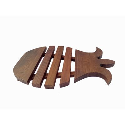 Aislador de Calor para Ollas con Diseño de Piña en Madera