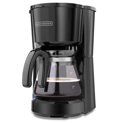 Cafetera con Jarra de Vidrio para 5 Tazas y Filtro Permanente Color Negro