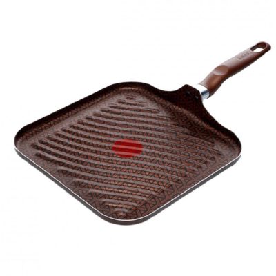 Plancha Cuadrada Deluxe 26 cm con Venas Color Corinto