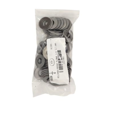 Roldana Plana 1/4 Plg Bolsa con 100 Piezas