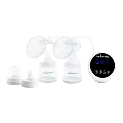 Extractor de Leche Eléctrico Doble con Pantalla LED y Batería Recargable Color Blanco