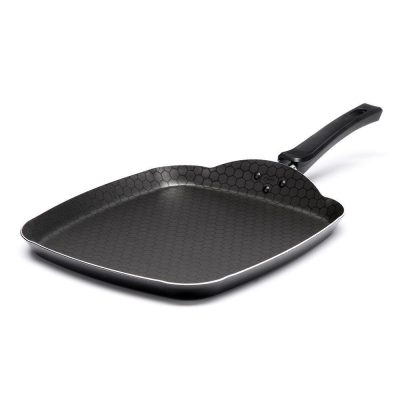Comal Cuadrado Antiadherente de Aluminio 28 x 28 cm Color Negro