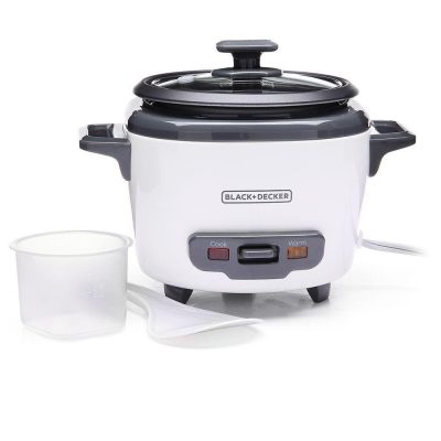 Olla Arrocera Eléctrica de 3 Tazas Color Blanco