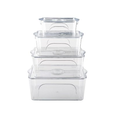 Set de 4 Contenedores para Refrigerador Color Transparente