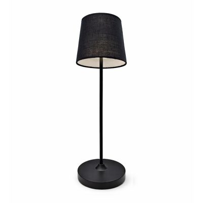 Lámpara de Mesa Táctil Atenuable Leonero CCT Negro Liso