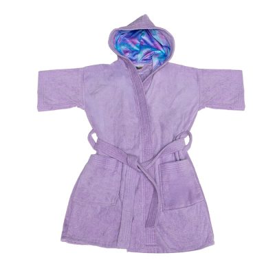 Bata de Baño Infantil con Capucha Color Lila - Varios Tamaños