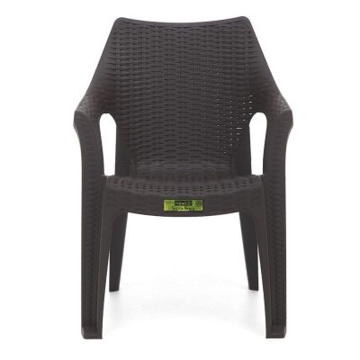 Silla Sofá Imitación Ratán Color Café