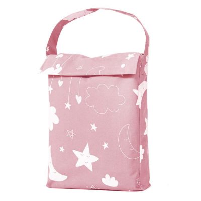 Cortina Black Out 117 x 137 cm Diseño Nube Color Rosado