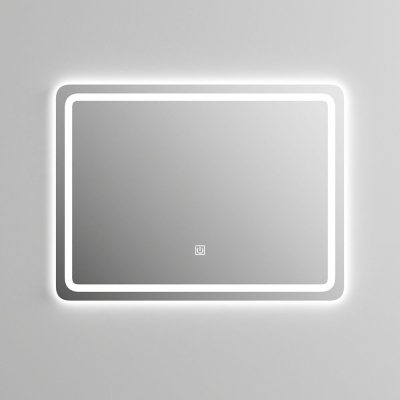 Espejo LED Rectangular 80x60 Cm con Botón Táctil y Resistencia a la Humedad para Baño
