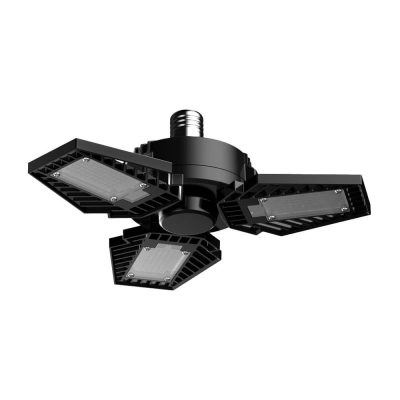 Foco LED Tipo Ventilador de 35 W Luz de Día 3 Paneles Ajustables Base E27 Color Negro